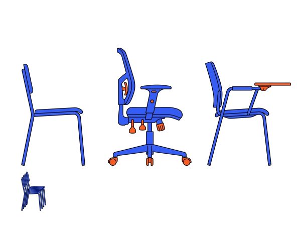Choix de chaise de salle de formation