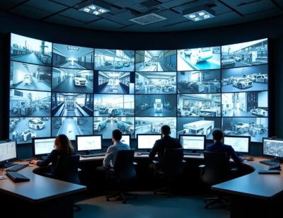 Mur d'images pour salle de contrôle