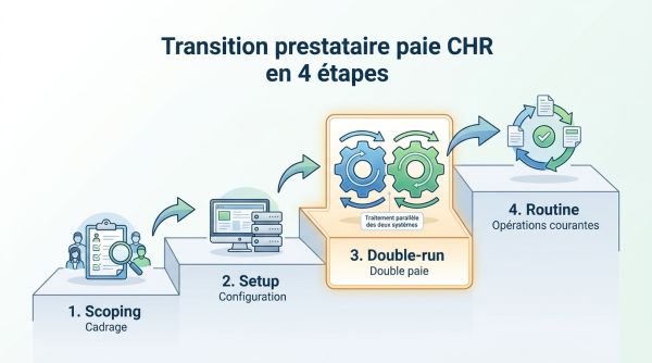 Transition prestataire paie CHR en 4 étapes