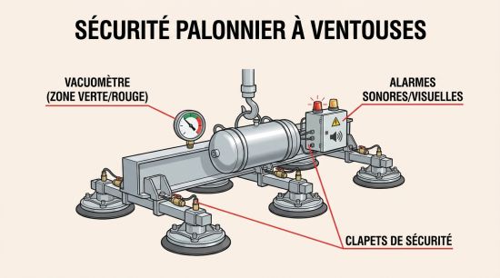 Sécurité palonnier à ventouses