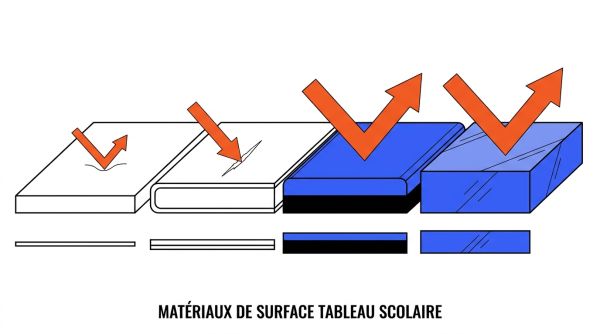 Matériaux de surface tableau scolaire