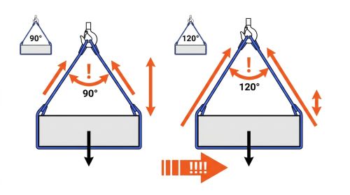 Schéma angle d'élingage et capacité WLL