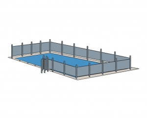 Barrière et clôture de piscine amovible 