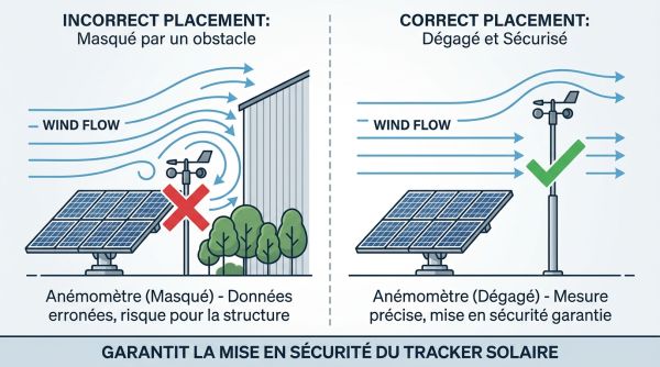 Bon emplacement anémomètre tracker