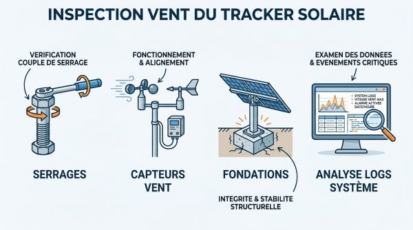 Inspection vent du tracker solaire