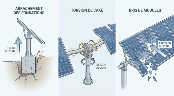 Points de rupture tracker solaire vent