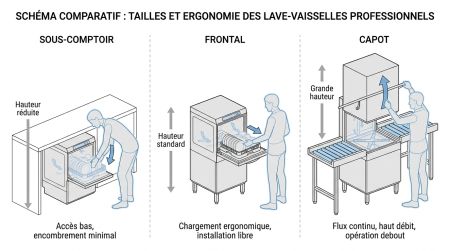 Formats lave-vaisselle pro frontal capot