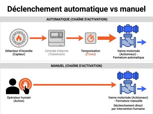 Déclenchement automatique vs manuel