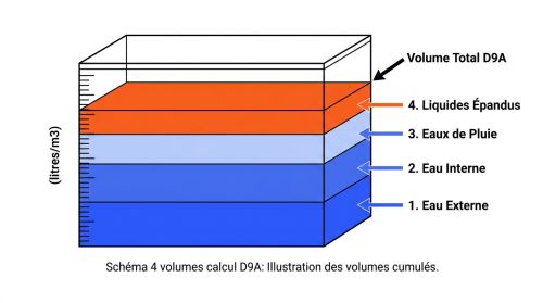 Schéma 4 volumes calcul D9A