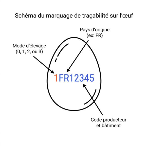 Explication code traçabilité marquage œuf