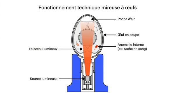 Fonctionnement technique mireuse à œufs