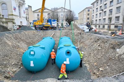 Installation des citernes d’eau de pluie enterrées