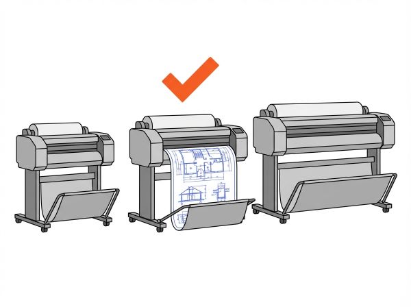 Tailles de traceur grand format