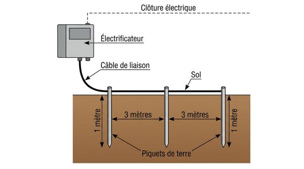Mise à la terre clôture électrique