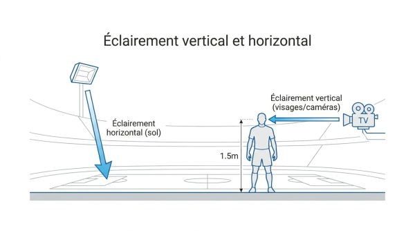 Éclairement vertical et horizontal