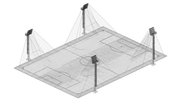Simulation photométrique 3D sport