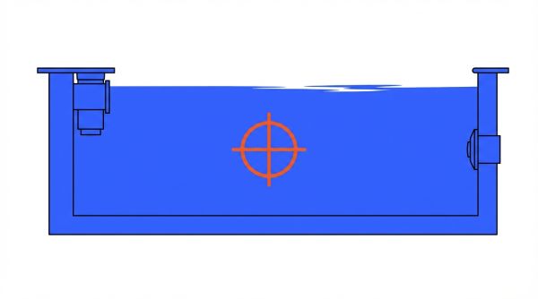 Zone prélèvement eau dans une piscine