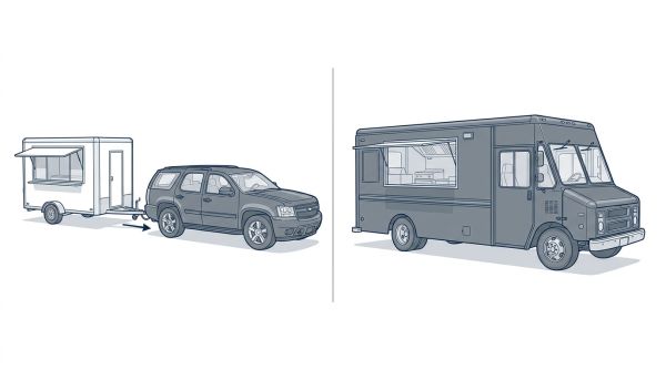 Remorque snack ou camion aménagé restauration