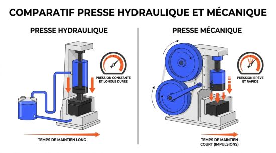 Comparatif presse hydraulique et mécanique