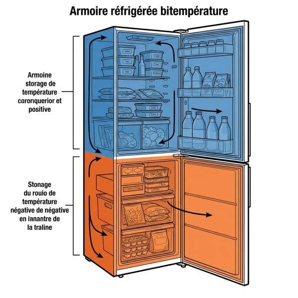 Armoire réfrigérée bitempérature