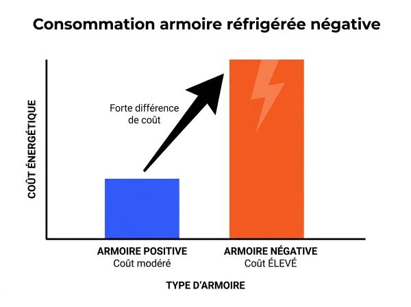 Consommation armoire réfrigérée négative