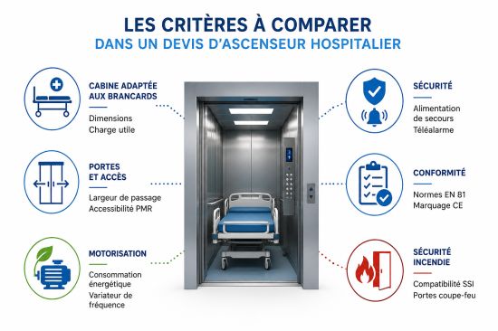 Comparatif ascenseur hospitalier