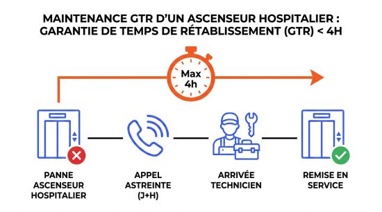 Maintenance GTR d'un ascenseur hospitalier