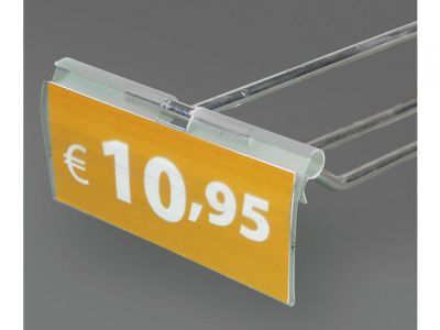 Porte étiquette magnétique avec bristol et protection PVC Longueur 1m  Largeur 30mm