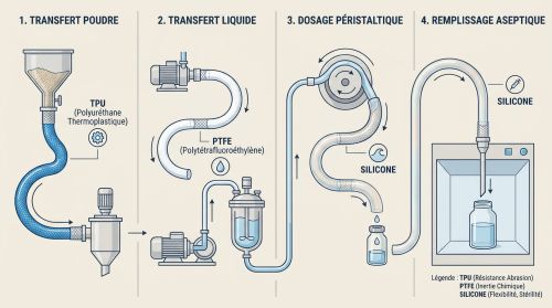 Matériaux selon l'étape de process