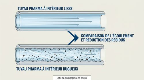 Tuyau pharma à intérieur lisse
