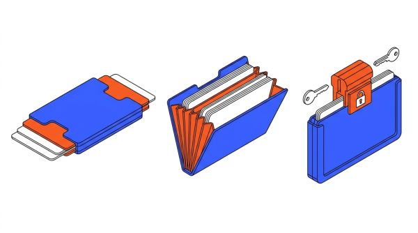 Différents types d'étuis rigides multicartes