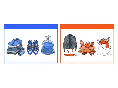 Bonnes et mauvaises pratiques borne textile