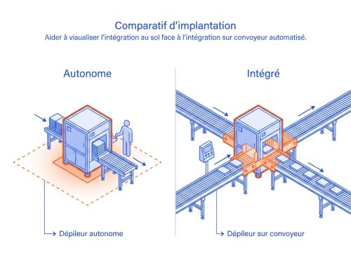 Dépileur autonome vs sur convoyeur