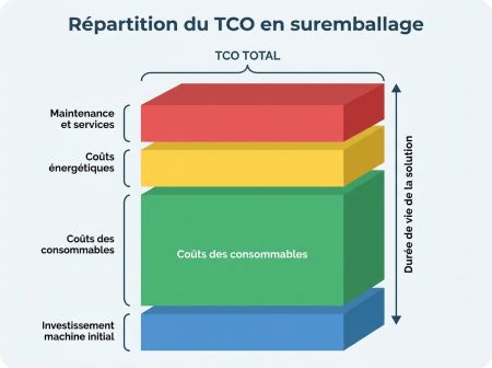 Répartition du TCO en suremballage