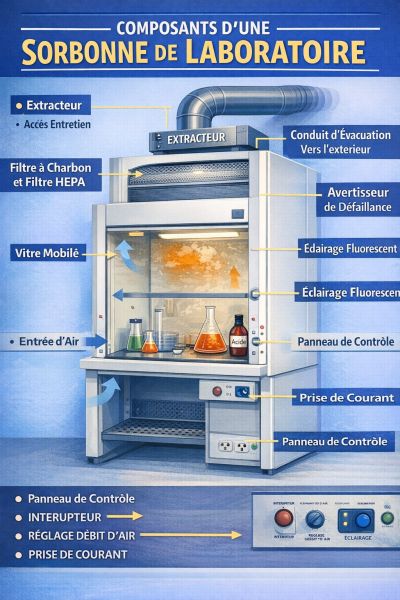 composant sorbonne de laboratoire
