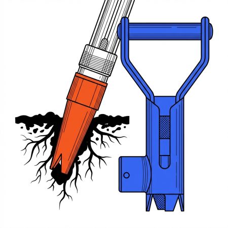 Électrode conique de sol.