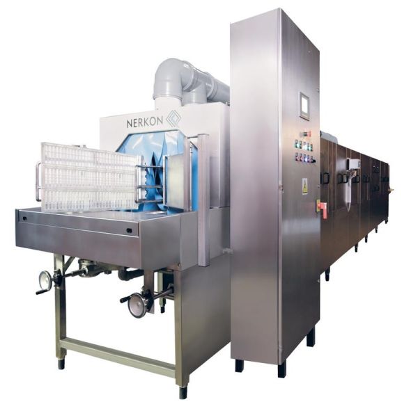 Tunnel de lavage multiformat pour emballages et moules