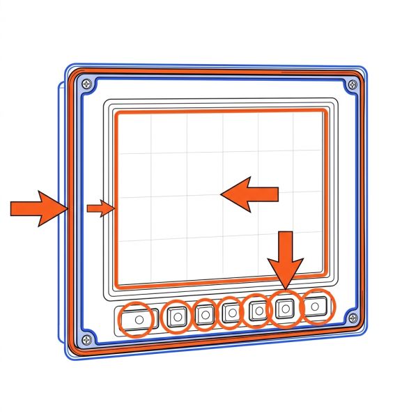 Contrôle visuel de la façade du panel PC.