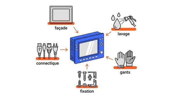 Les 5 axes de contrôle du panel PC cosmétique.