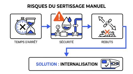 Risques d'un sertissage manuel
