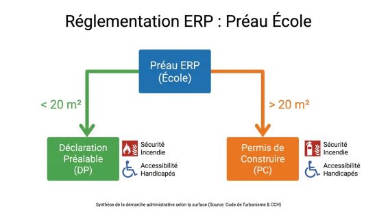 Réglementation ERP préau école