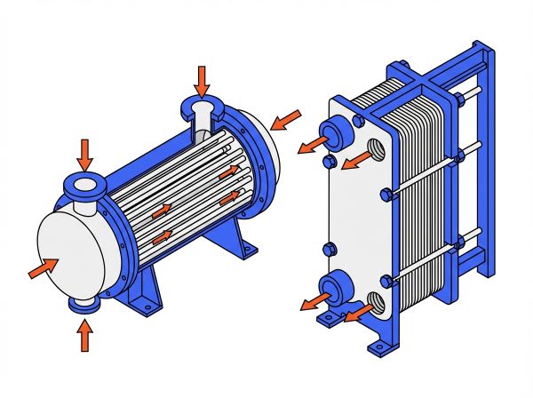 Comparatif tubulaire vs échangeur à plaques.