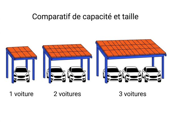 Tailles carport solaire prix