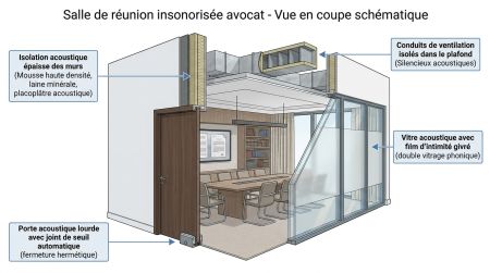 Salle de réunion insonorisée avocat
