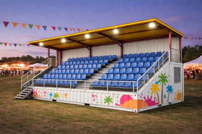 container tribune pour festival