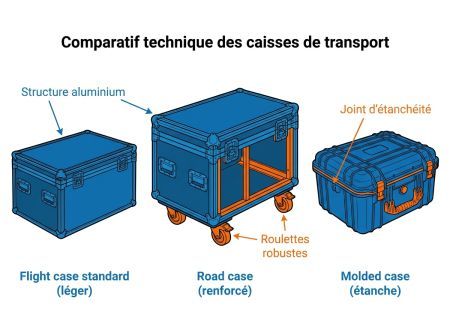comparatif flight case et road case