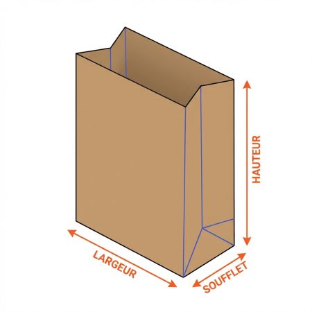 Dimensions d'un sac kraft largeur et soufflet
