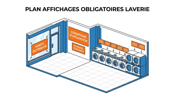 Plan affichages obligatoires laverie.