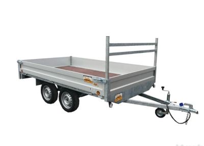 Remorque plateau double essieu
