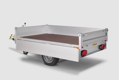 Remorque plateau simple essieu